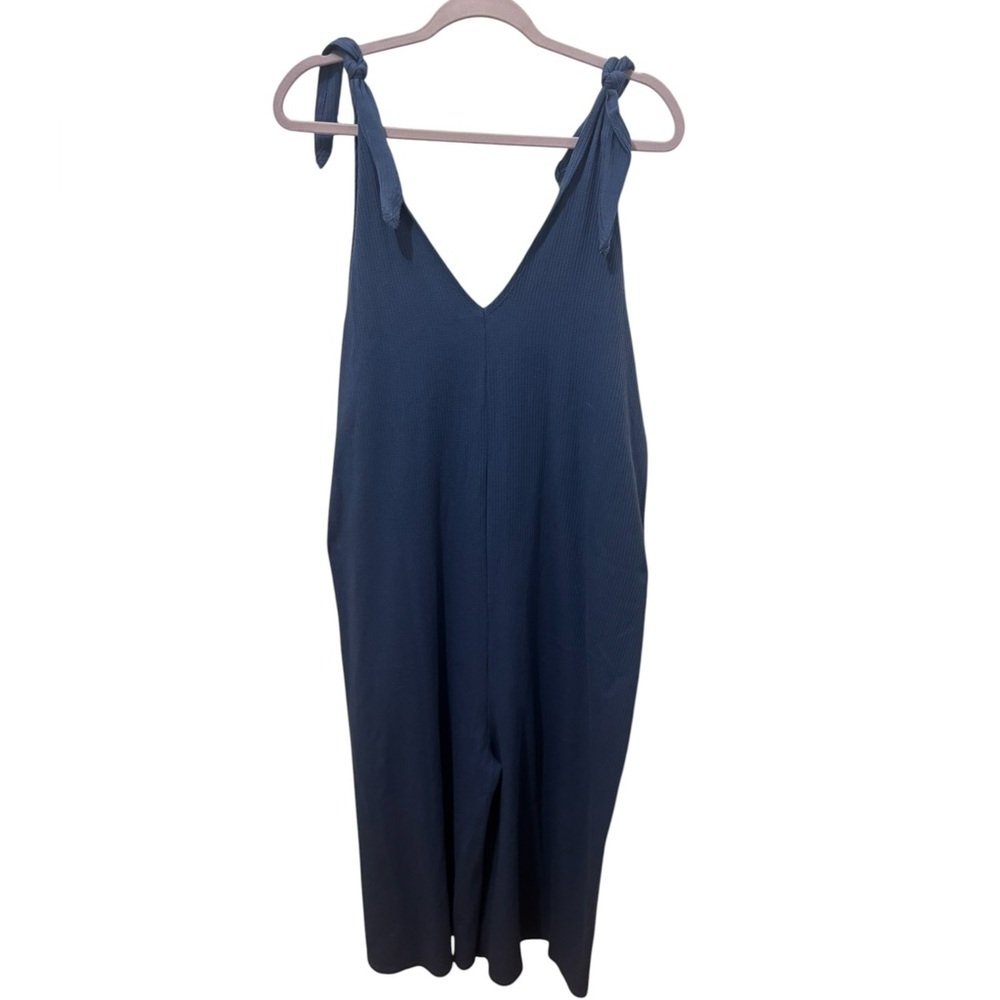 Chelsea28 Sleeveless Blue Tie-Shoulder Wide Leg Jumpsuit Size XXL